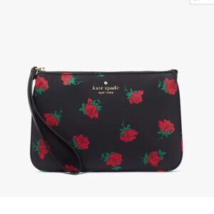 Kate Spade Chelsea Rose Toss Printed Medium Wristlet Pouch